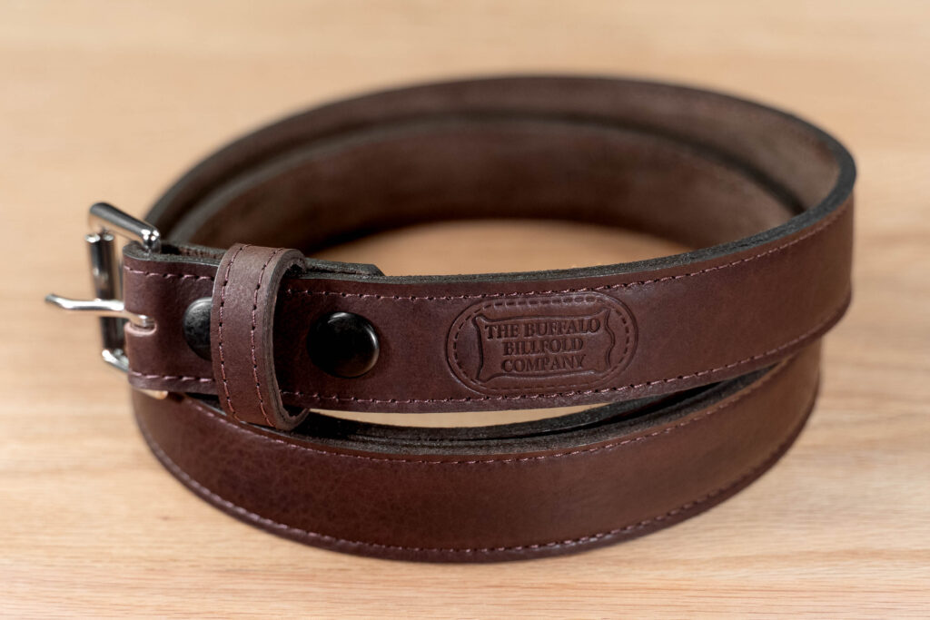Bison Leather Belt - Made In Usa - Full Grain American Bison Leather Bison Leather Belt - Made In Usa - Full Grain American Bison Leather